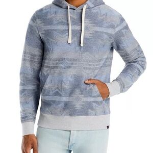 Faherty x Doug Good Feather Men's Blue Blanket Pattern Aztec Hoodie Arctic Star